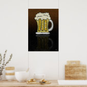 De Beer die Druk schilderen Poster (Keuken)