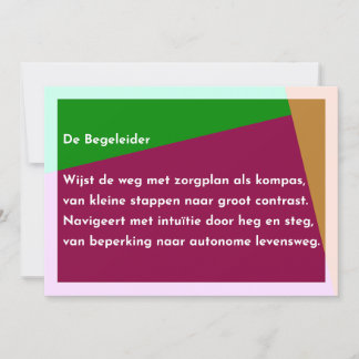 De Begeleider Bedankkaart