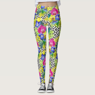 De Begonia en de Palmbladen van de orchidee Leggings