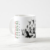 De begraafplaats van de eeuwige kwelling koffiemok (Voorkant links)