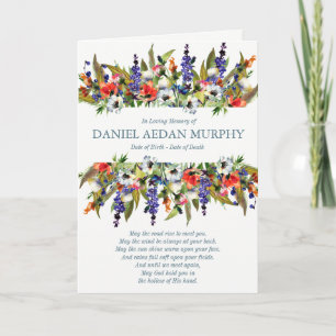 De begrafenis dankt u Kaarten   Bos Wilde Bloemen