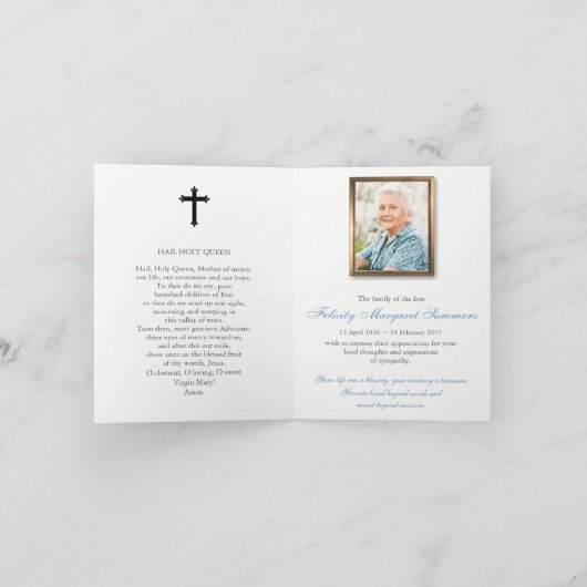 De begrafenis dankt u Kaarten | Lied van Engelen 4 (Binnen)