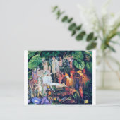 De begrafenis van de Fairy, John Anster Fitzgerald Briefkaart (Staand voorkant)