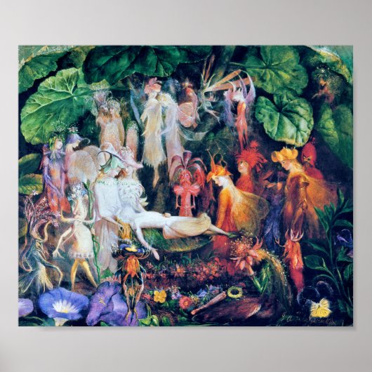 De begrafenis van de fee, John Anster Fitzgerald Poster (Voorkant)