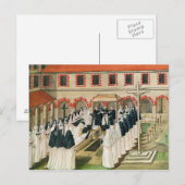 De begrafenis van een non uit 'l'Abbaye de Briefkaart (Voorkant / Achterkant)