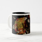 De begrafenis van graaf Orgaz Tweekleurige Koffiemok (Voorkant links)