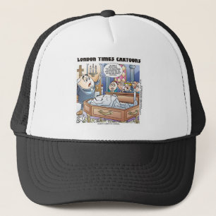 De Begrafenis van Humpty Dumpty Grappige Cartoon C Trucker Pet