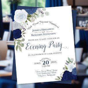 De begroting van de Blauwe Floral Wedding Evening