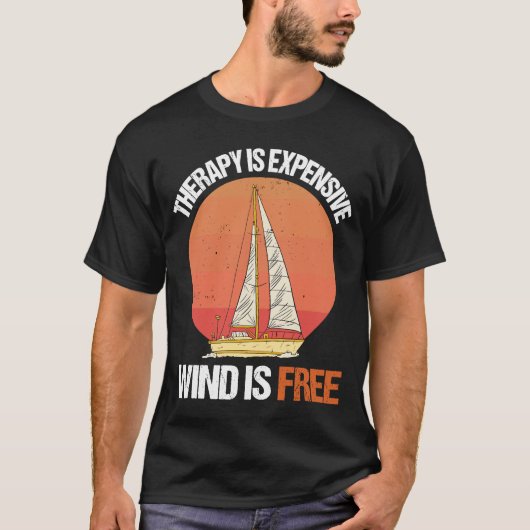 De behandeling is duur Wind is gratis zeemleder D T-shirt (Voorkant)