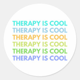 De behandeling is kool ronde sticker