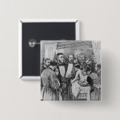 De behandeling van tuberculose vierkante button 5,1 cm (Voorkant /achterkant)