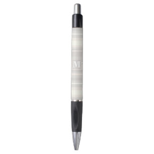 De beige strepen van het monogram pen