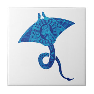 De bekende oceanen tegeltje