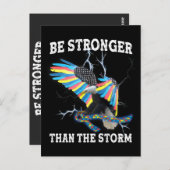 De bekendheid van autisme Eagle is sterker dan het Briefkaart (Voorkant / Achterkant)