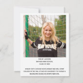 De Bekleding van het Manuscript van Sporty Afstude Aankondiging (Achterkant)