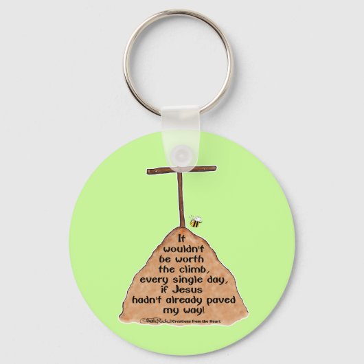 De beklimming waard sleutelhanger (Voorkant)