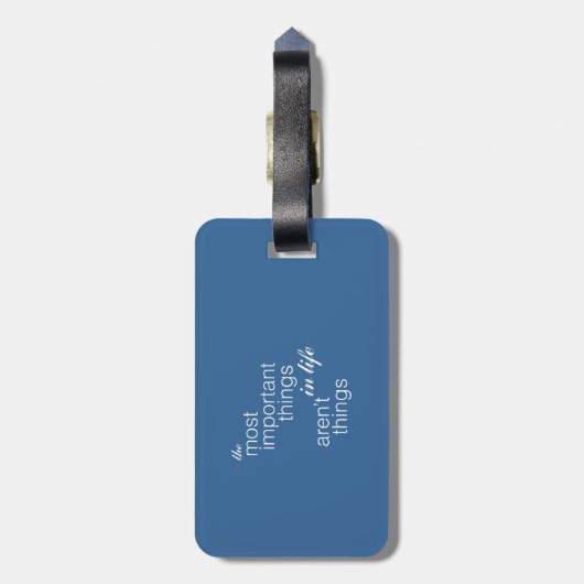 De belangrijkste dingen in het leven zijn geen din bagagelabel (Achterkant verticaal)