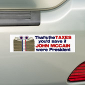 De belastingen die je zou besparen bumpersticker (Op auto)