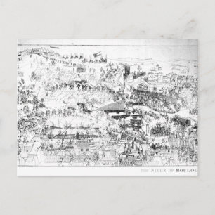 De belegering van Boulogne door koning Henry VIII Briefkaart