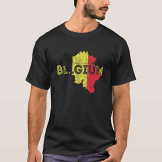 de belgische kaart en de vlag Souvenir in nood in T-shirt