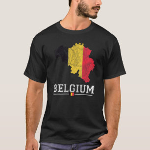 de belgische kaart en de vlag Souvenir in nood in  T-shirt