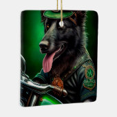 De Belgische Shepherd-fiets St. Patrick's Day Keramisch Ornament (Rechts)