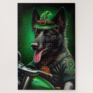 De Belgische Shepherd-fiets St. Patrick's Day Legpuzzel