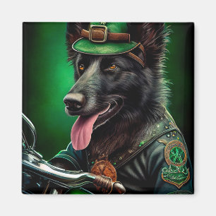 De Belgische Shepherd-fiets St. Patrick's Day Magneet