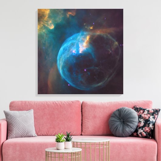 De bellennevel, NGC 7635. Canvas Afdruk (Insitu (Woonkamer))