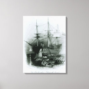 De Bellerophon bij Plymouth Sound Canvas Afdruk