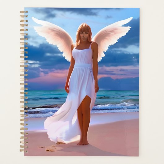 De belles femmes avec des ailes d'ange sur une pla (Devant)