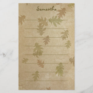 De Belles Feuilles D'Automne Papeterie Bordée