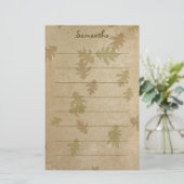 De Belles Feuilles D'Automne Papeterie Bordée (Debout devant)