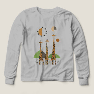 De belles girafes dans les bois