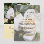 De belles invitations de mariage avec des fleurs d (Devant / Derrière)