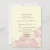 De Belles Invitations De Mariage Hibiscus (Roses) (Devant)