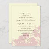 De Belles Invitations De Mariage Hibiscus (Roses) (Devant / Derrière)