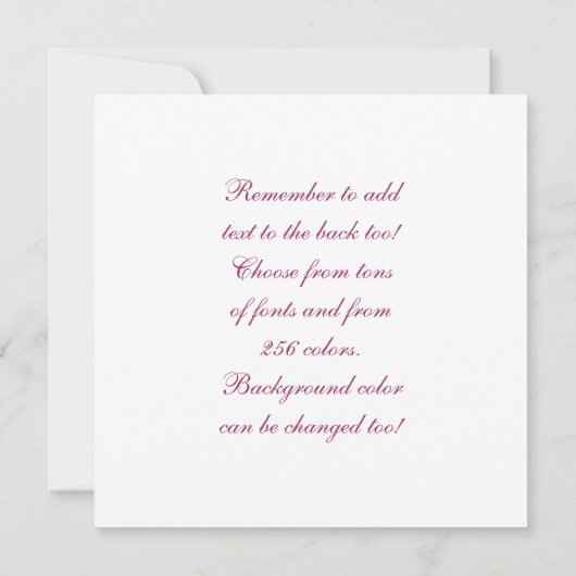 De belles invitations élégantes (Dos)