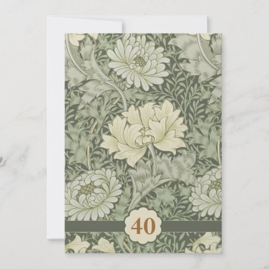 de belles invitations pour les 40 ans de mariage (Devant)