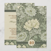 de belles invitations pour les 40 ans de mariage (Devant / Derrière)