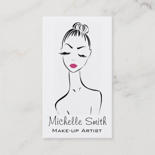 De belles lèvres roses font carte de visite artist (Devant)