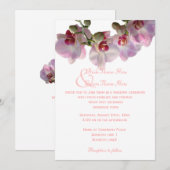 De belles orchidées roses fleurs invitations de ma (Devant / Derrière)