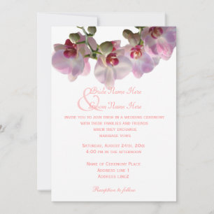 De belles orchidées roses fleurs invitations de ma