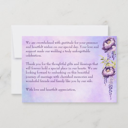 De belles pivoines violettes lilas wisteria merci (Dos)