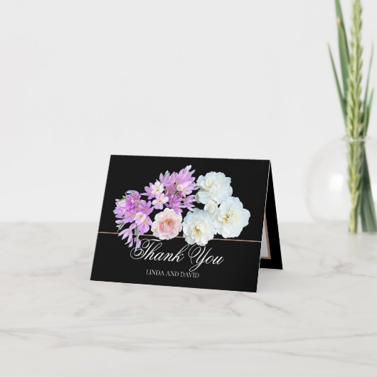 De belles roses et des crocus élégants Merci (Devant)