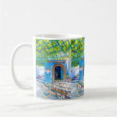 de belles tasses marocaines avec marakech coloré (Gauche)