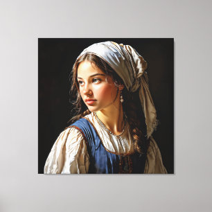 “De belofte van morgen” “Anna” Een Nederlands meis Canvas Afdruk