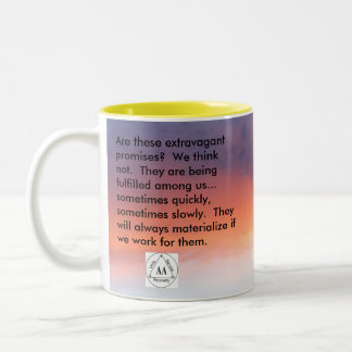 De beloften tweekleurige koffiemok