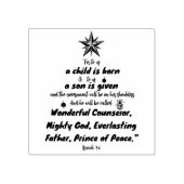 De beloften van de kerst Bijbelvers | Christenen Rubberstempel (Afrduk)