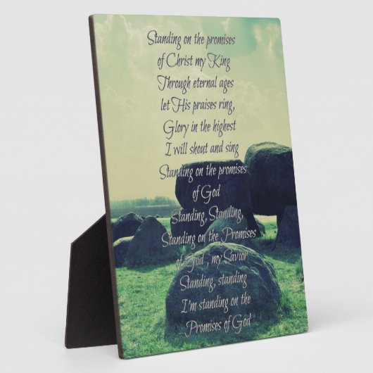 De beloften van God Christelijke Hymn Fotoplaat (Zijkant)